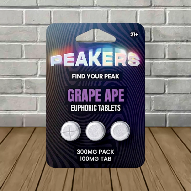 Peakers Euphoric Blend Tablets 300mg-Grape Ape -- 3ct Blister Pack