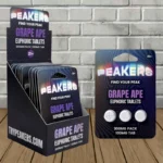Peakers Euphoric Blend Tablets 300mg-Grape Ape -- 3ct x 10 = 30 Tablets BULK CASE