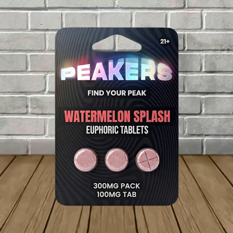 Peakers Euphoric Blend Tablets 300mg-Watermelon Splash -- 3ct Blister Pack