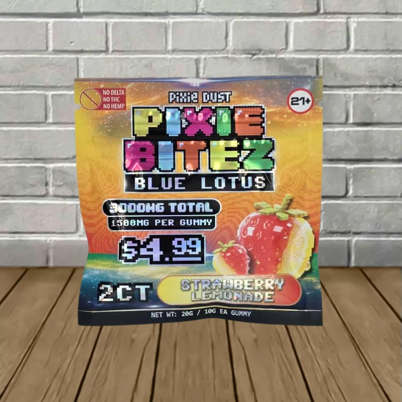Pixie Blue Lotus Bites 3000mg-Strawberry Lemonade -- 2ct Single Pack