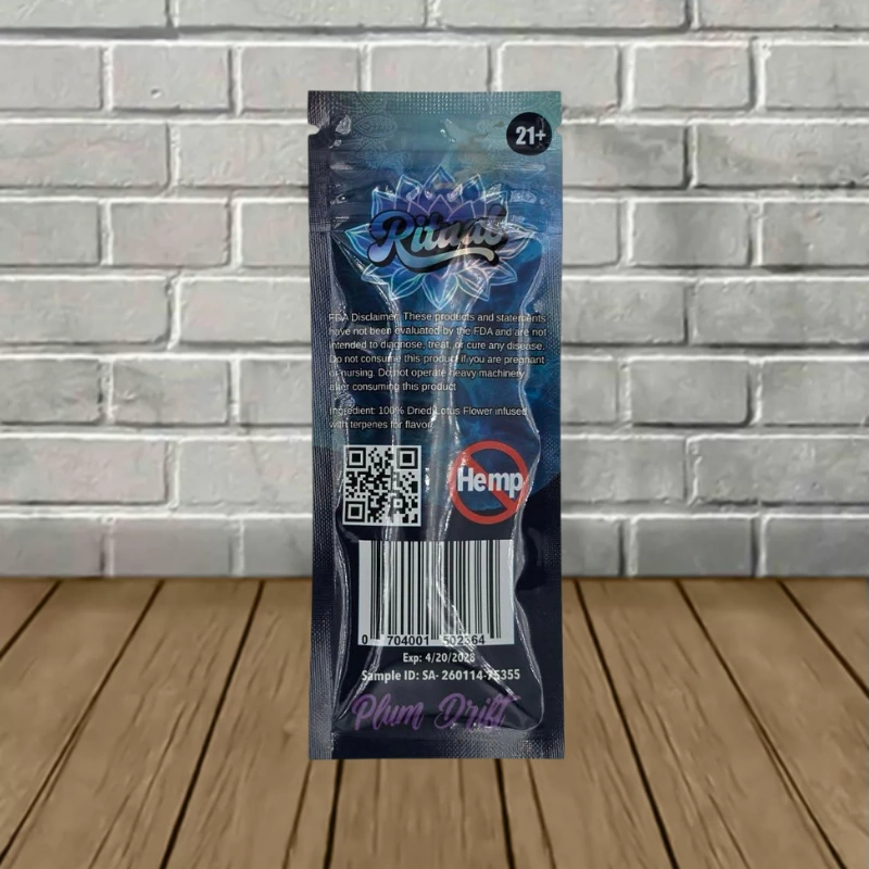 Ritual Blue Lotus Chakra Prerolls 1.5-Back of package