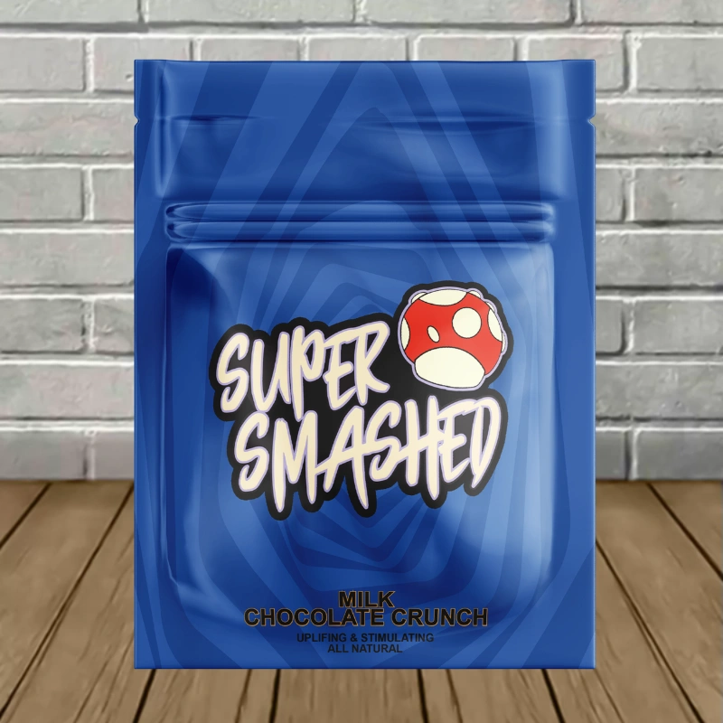 Super Smashed Mushroom Chocolate Bar 4g-Milk Chocolate Crunch