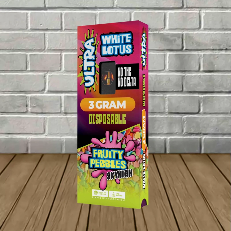 Ultra White Lotus Disposable 3g-Fruity Pebbles -- Skyhigh -- DISPOSABLE