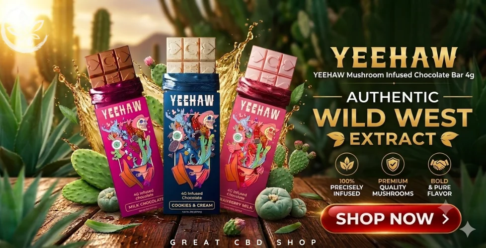 Yeehaw Mushroom Infused Chocolate Bar 4g