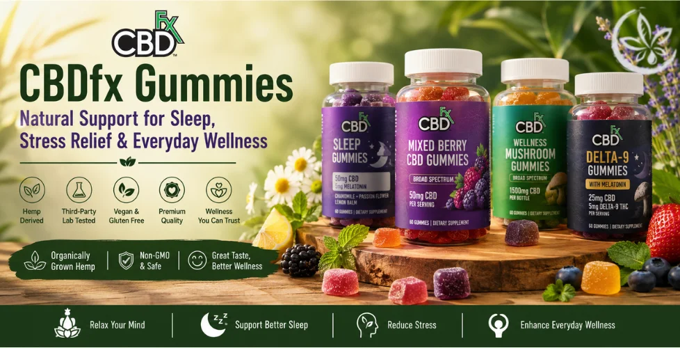 CBDfx Gummies for Sleep, Stress & Wellness