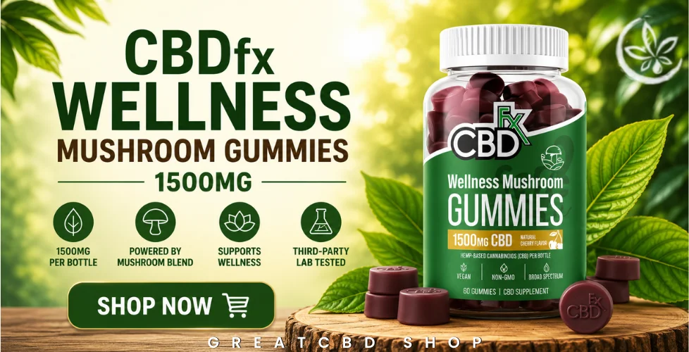 CBDfx Wellness Mushroom Gummies 1500mg