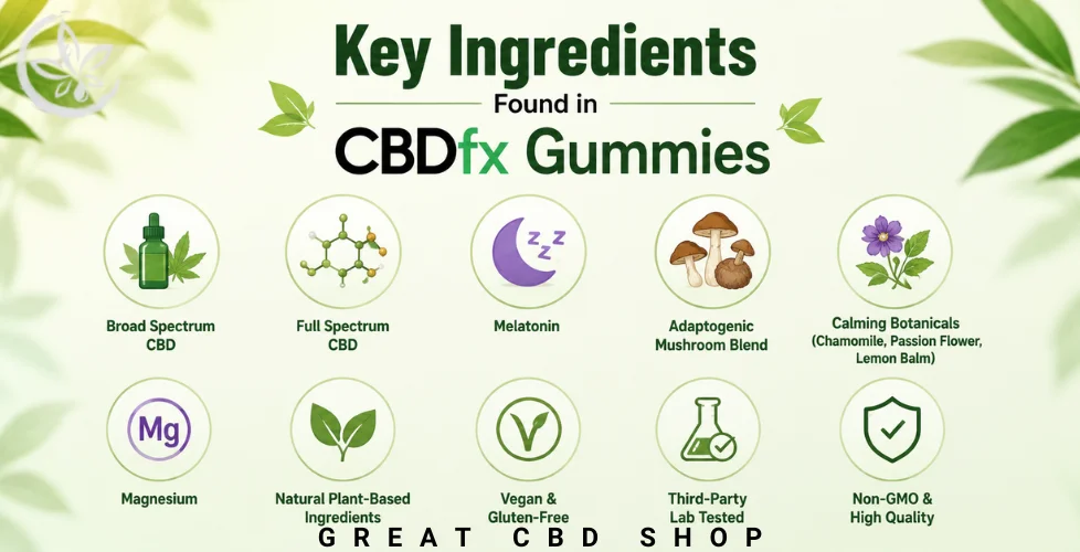 Key Ingredients Found in CBDfx Gummies