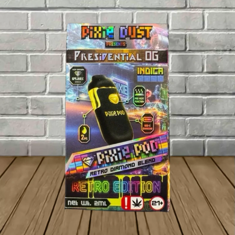 Pixie Dust THCa Retro Diamond Blend Disposable 2g-Presidental OG -- Indica -- DISPOSABLE