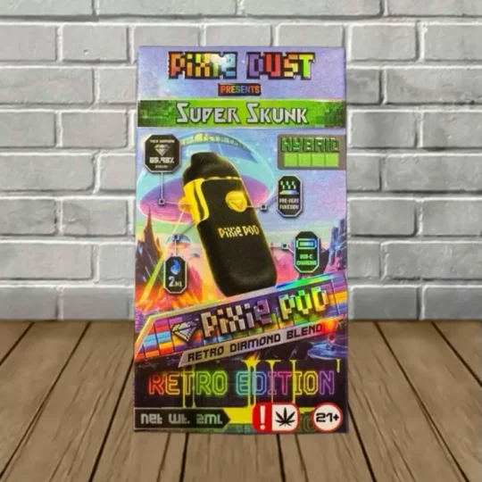 Pixie Dust THCa Retro Diamond Blend Disposable 2g-Super Skunk -- Hybrid -- DISPOSABLE