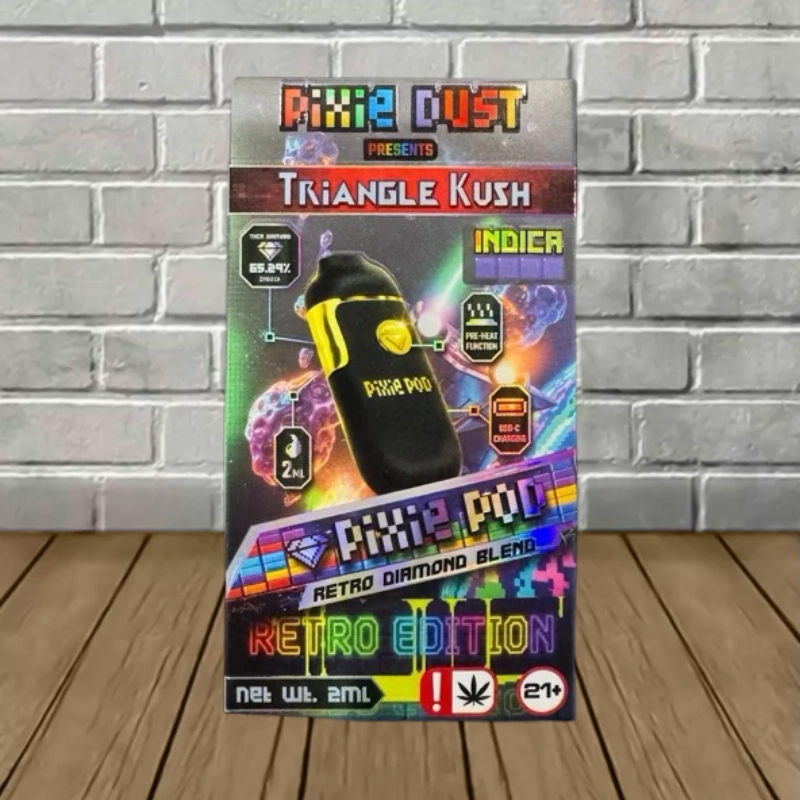 Pixie Dust THCa Retro Diamond Blend Disposable 2g-Triangle Kush -- Indica -- DISPOSABLE