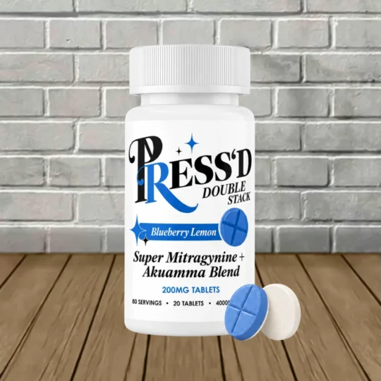 Press'd Double Stack Super MIT + Akuamma Blend Tablets 4000mg-Blueberry Lemon -- 20ct Jar