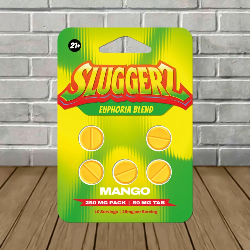 Sluggerz Euphoria Blend High Potency Alkaloids 250mg-Mango -- 5ct Blister Pack