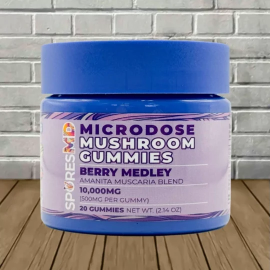 SporesMD Microdose Mushroom Gummies 10000mg-Berry Medley -- 20ct Jar