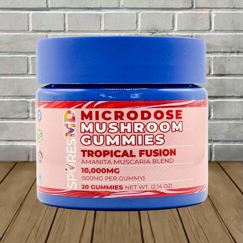 SporesMD Microdose Mushroom Gummies 10000mg-Tropical Fusion -- 20ct Jar