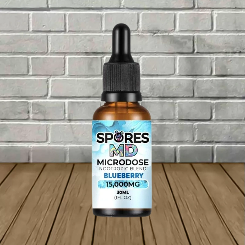 SporesMD Microdose Mushroom Infused Tincture 15000mg-Blueberry