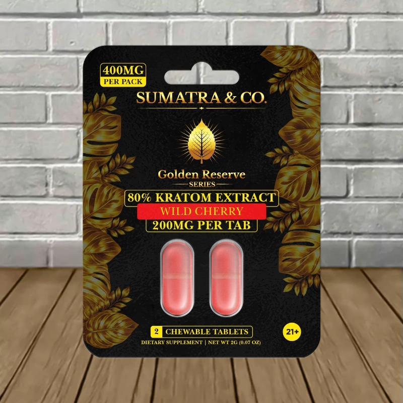 Sumatra Golden Reserve Kratom Extract Tablets 400mg-Wild Cherry -- 2ct