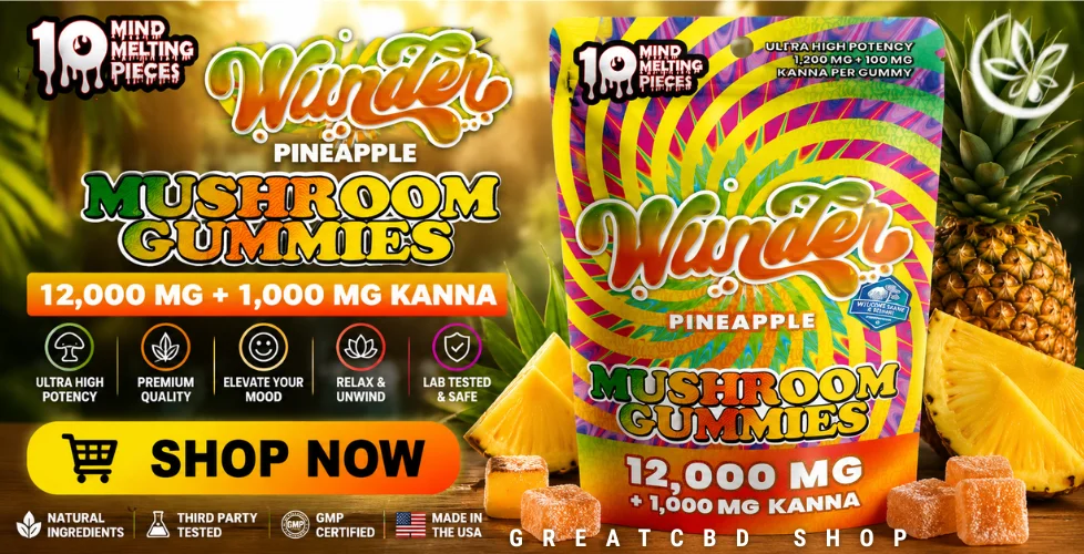 Wunder Mushroom 12000mg + Kanna 1000mg Gummies
