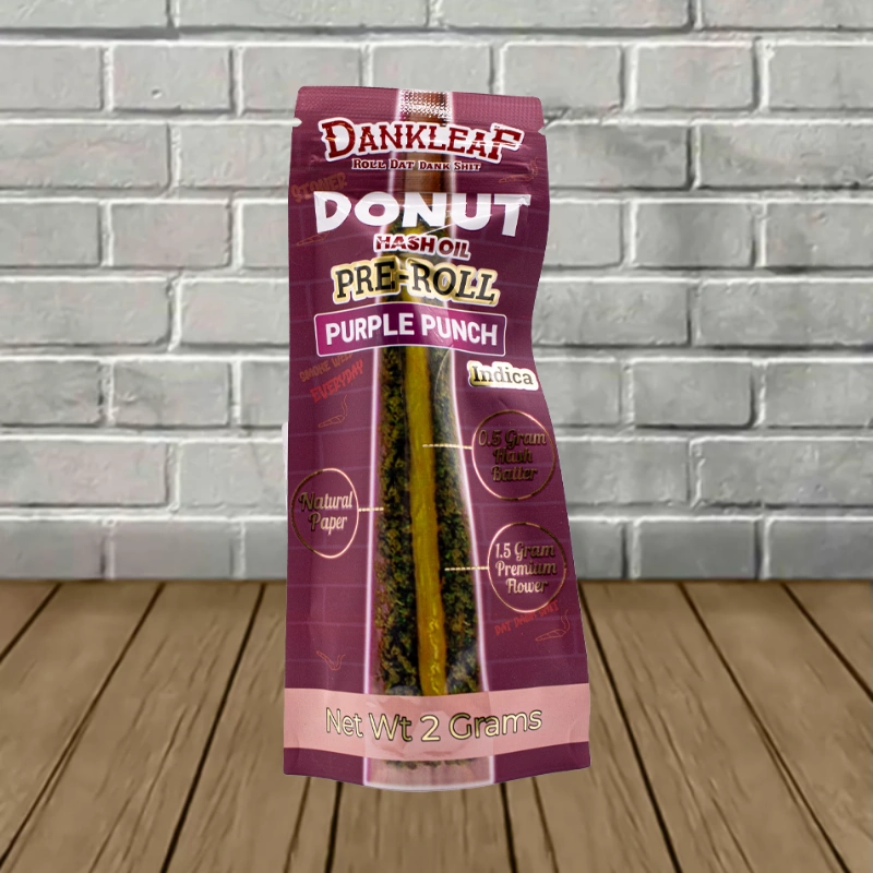 Dankleaf Donut Hash Oil Prerolls 2g-Purple Punch -- Indica