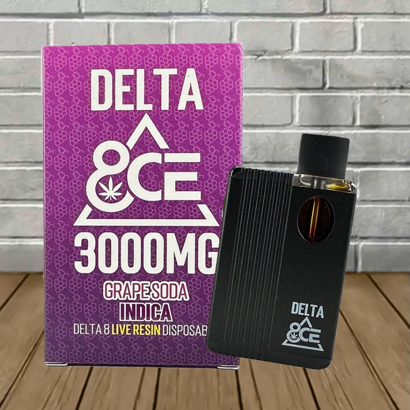 Delta 8CE Live Resin Delta-8 Disposable 3g - Grape Soda -- Indica -- DISPOSABLE