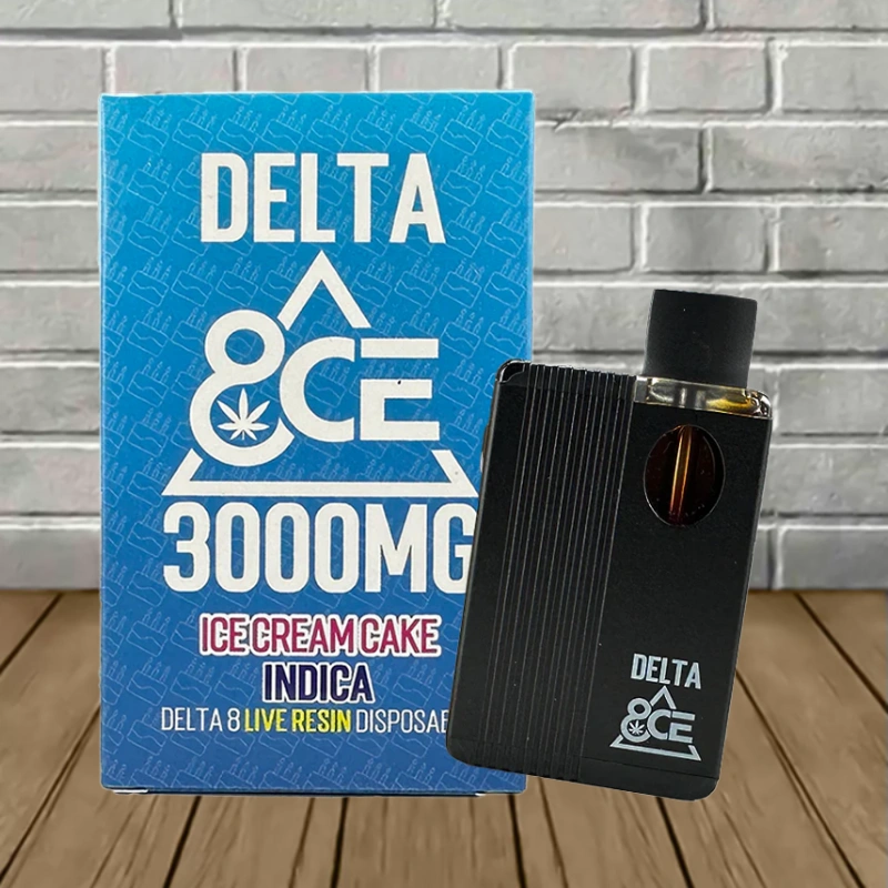 Delta 8CE Live Resin Delta-8 Disposable 3g - Ice Cream Cake -- Indica -- DISPOSABLE