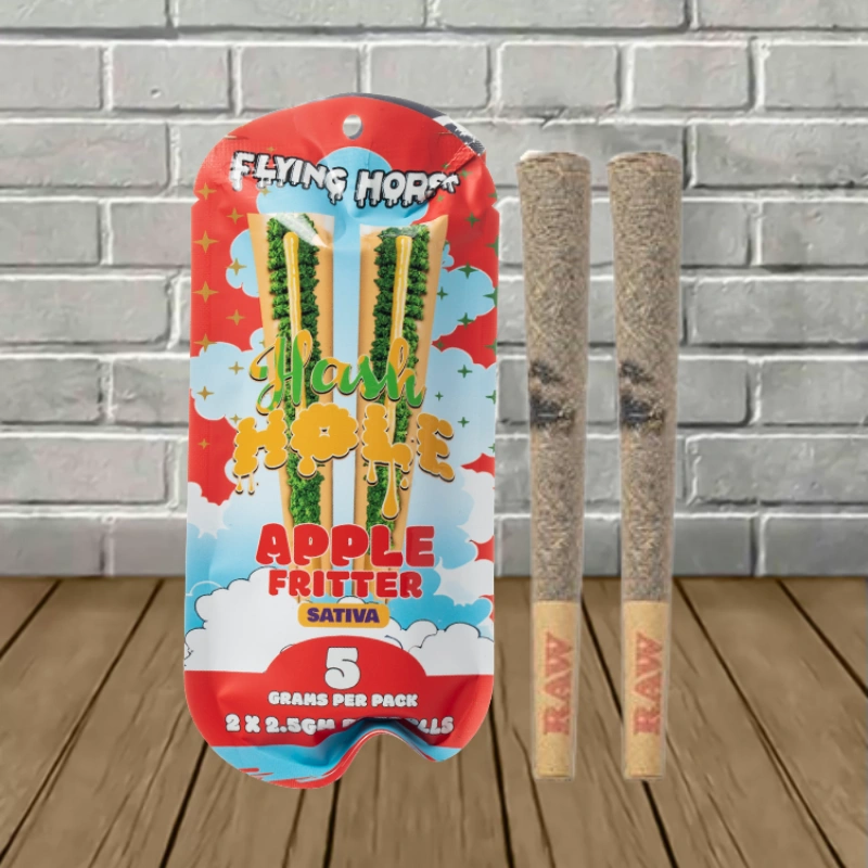 Flying Horse Hash Hole Prerolls 2x2.5g-Apple Fritter -- Sativa