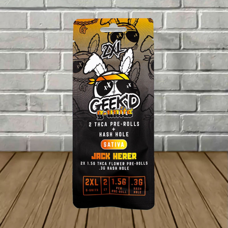 Geek'd 2XL THCa G-UNIT Hash Hole-Jack Herer -- Sativa