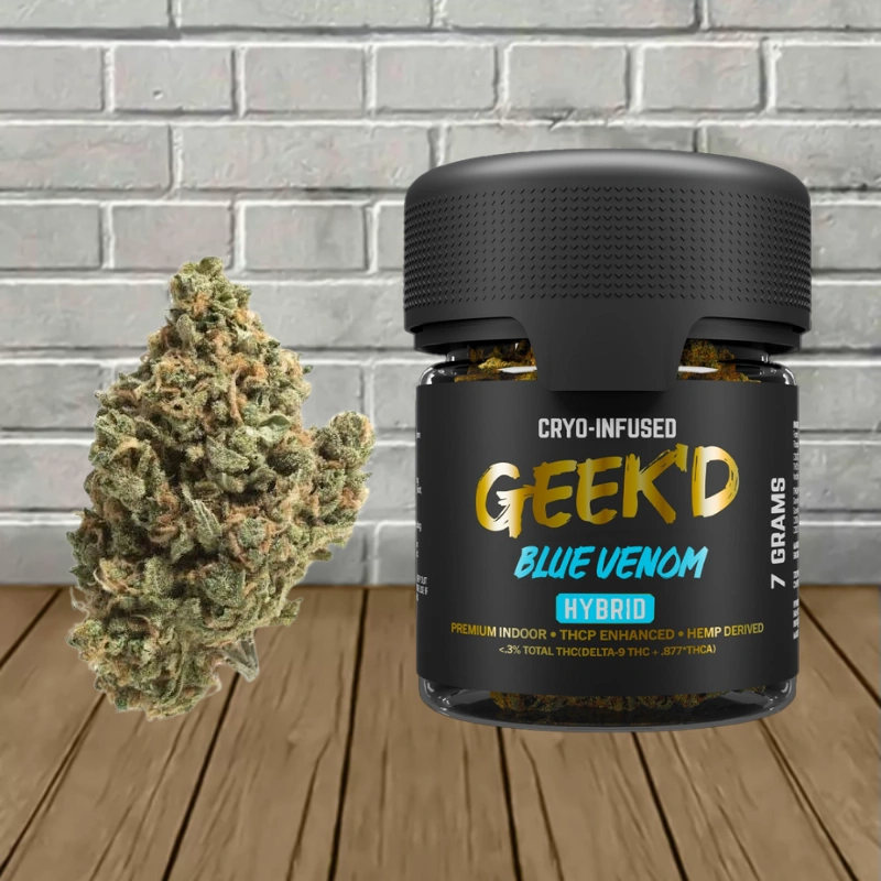 Geek'd Cyro Infused THCp Flower 7g-Blue Venom -- Hybrid