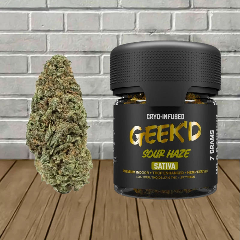 Geek'd Cyro Infused THCp Flower 7g-Sour Haze -- Sativa