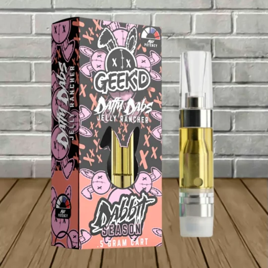 Geek'd Dabbit THCp Carts 0.5g-Daffy Dabs Jelly Rancher -- Sativa -- CARTRIDGE
