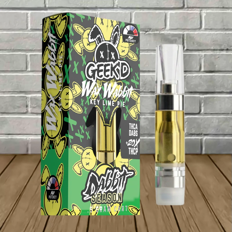 Geek'd Dabbit THCp Carts 0.5g-Wax Wabbit Key Lime Pie -- Hybrid -- CARTRIDGE