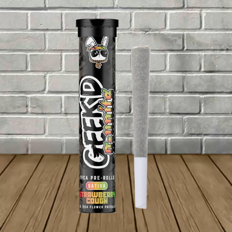 Geek'd G-Units THCa Preroll 1g-Strawberry Cough -- Sativa