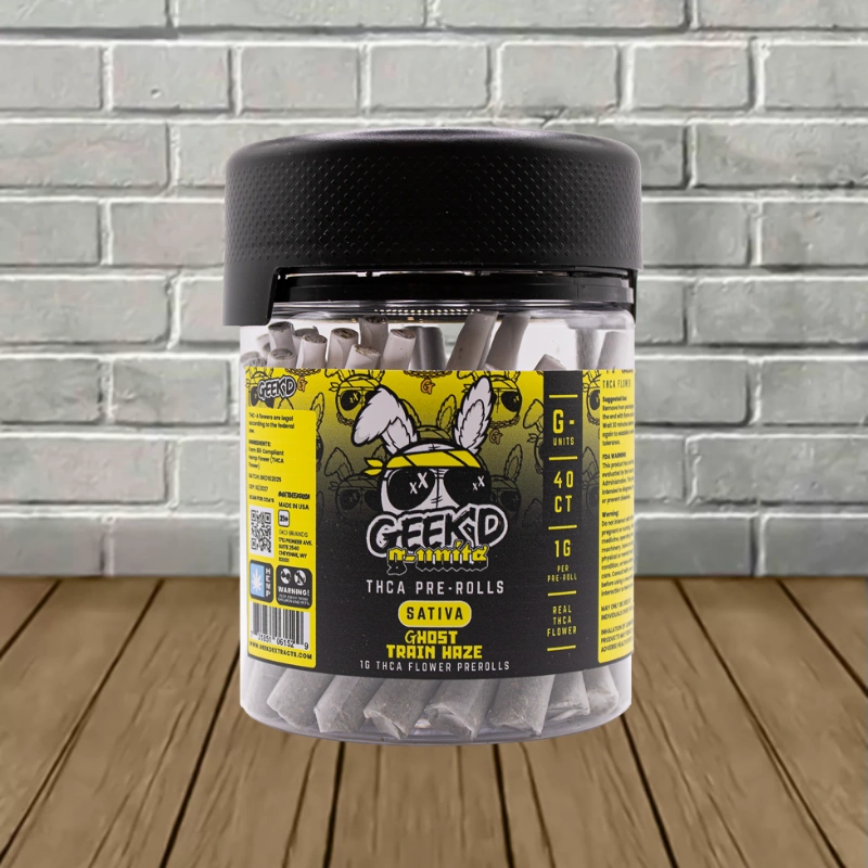 Geek'd G-Units THCa Preroll 40ct-Ghost Train Haze - Sativa