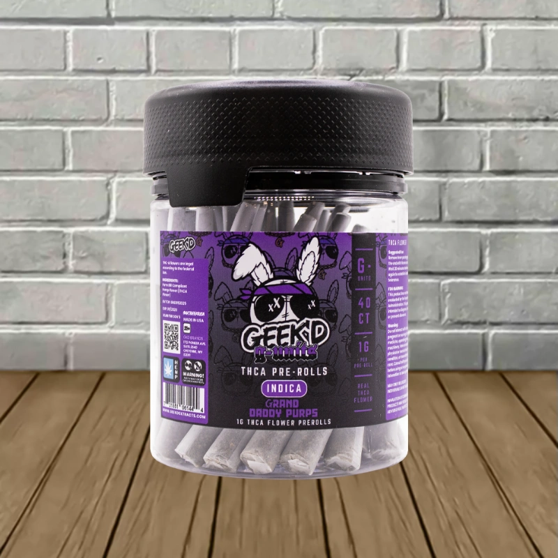 Geek'd G-Units THCa Preroll 40ct-Grand Daddy Purp -- Indica