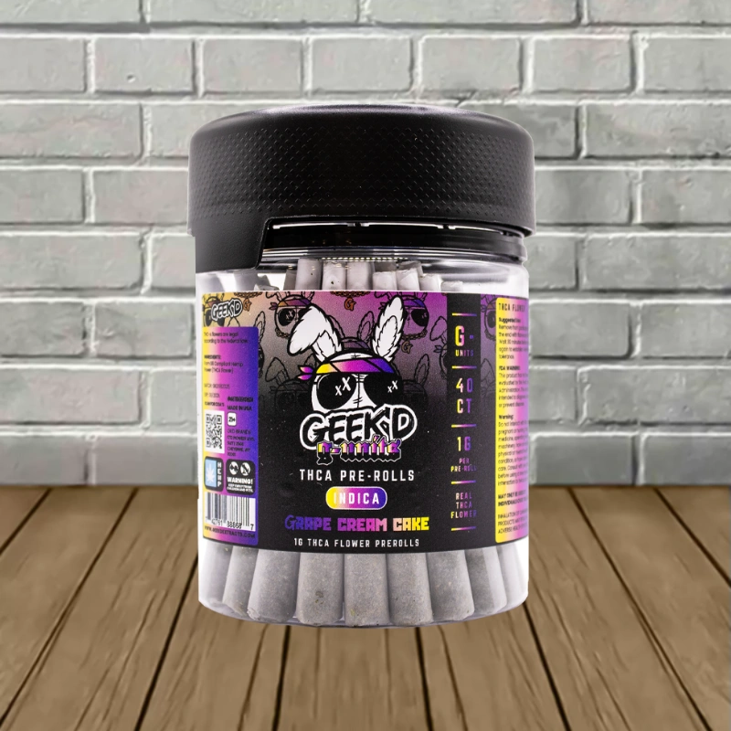 Geek'd G-Units THCa Preroll 40ct-Grape Cream Cake -- Indica