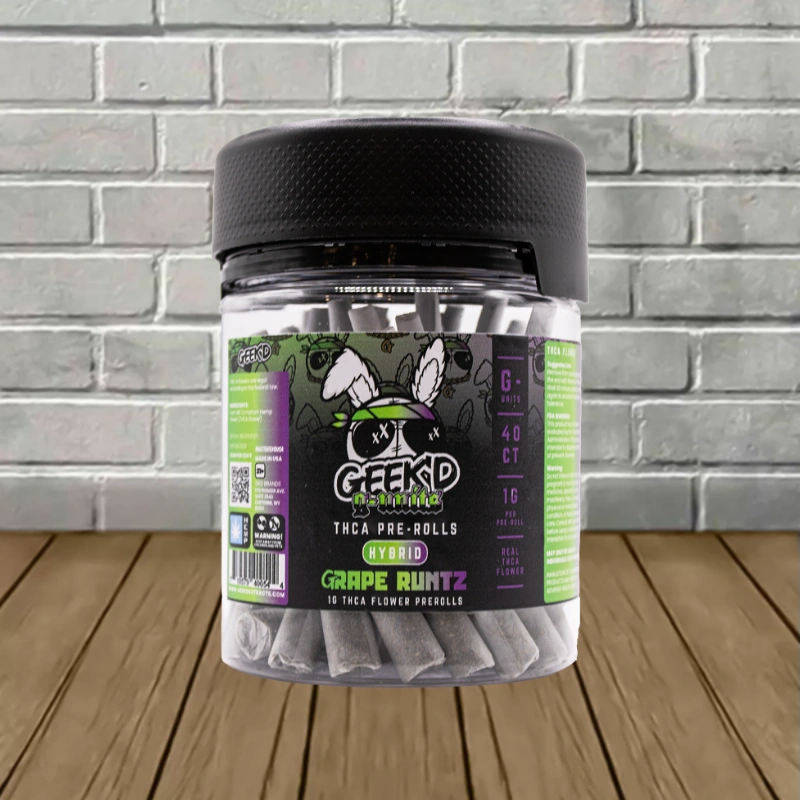 Geek'd G-Units THCa Preroll 40ct-Grape Runtz -- Hybrid