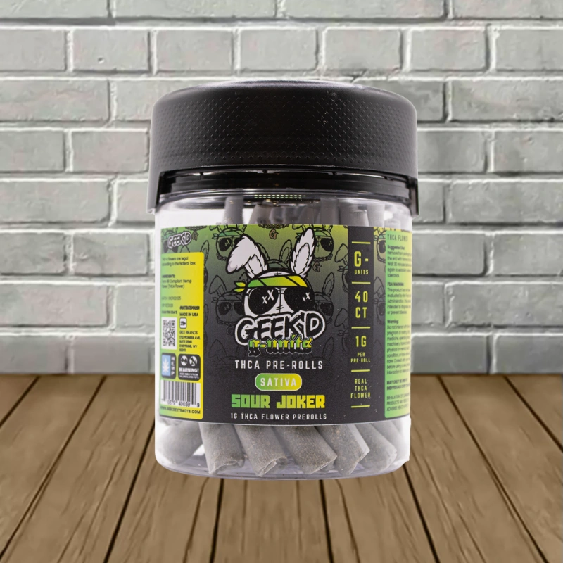 Geek'd G-Units THCa Preroll 40ct-Sour Joker -- Sativa