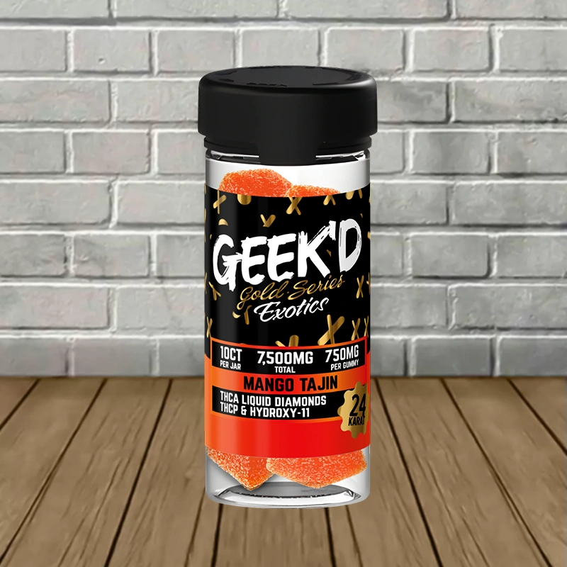Geek'd Gold Series Exotics THCa + THCp Tajin Gummies-Mango Tajin -- 10 Count 7500mg