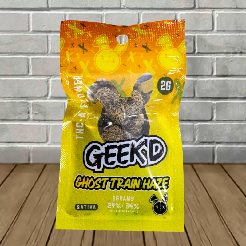 Geek'd THCa Flower 2g-Ghost Train Haze -- Sativa