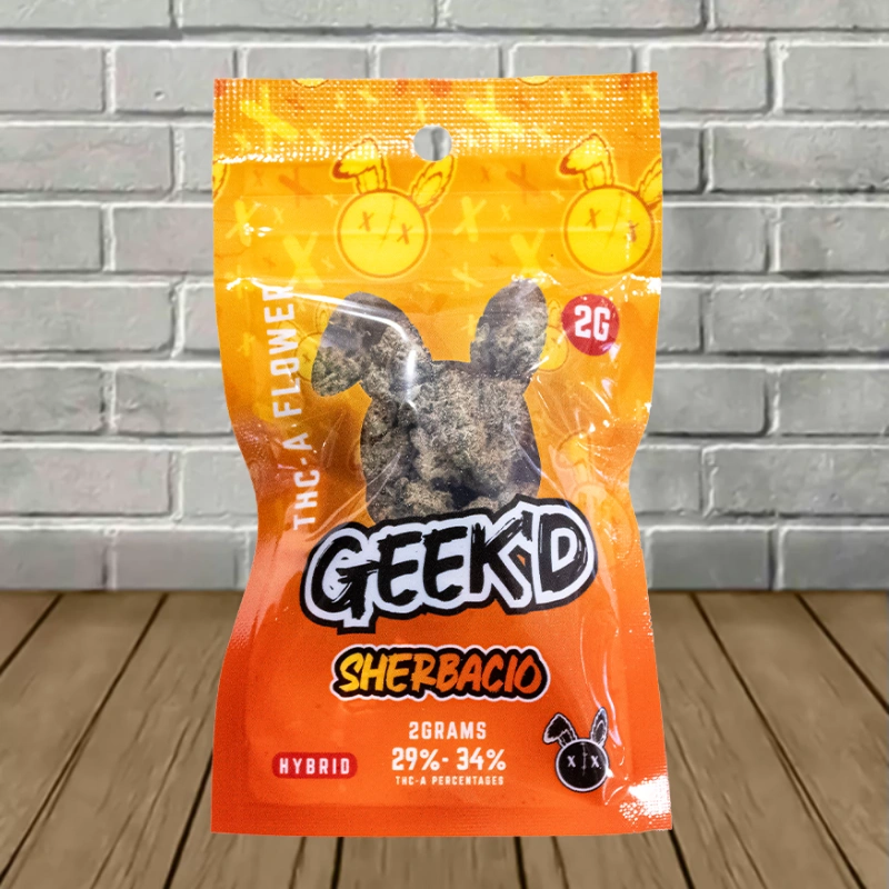 Geek'd THCa Flower 2g-Sherbacio -- Hybrid