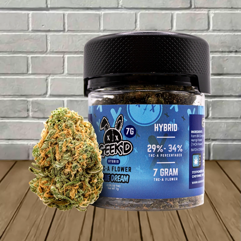 Geek'd THCa Flower 7g-Blue Dream -- Hybrid