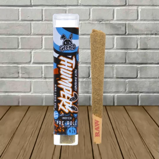 Geek'd Thumpers THCa Preroll 1.5g-King Louis VIII -- Indica