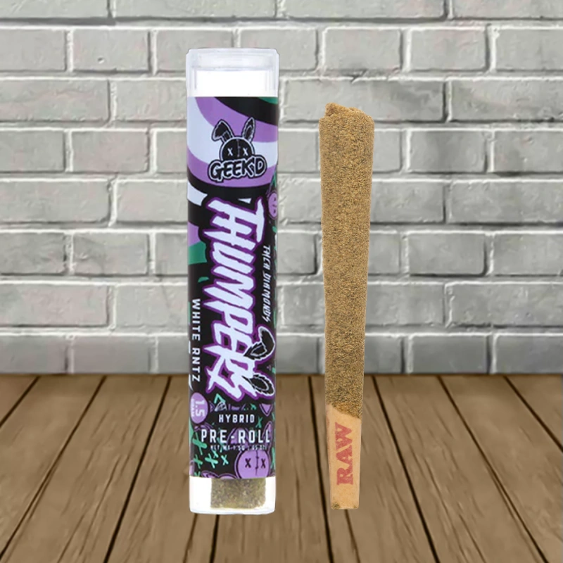 Geek'd Thumpers THCa Preroll 1.5g-White Rntz -- Hybrid