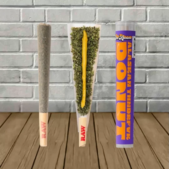 Ice Kream Donuts THCa Hash Hole Preroll 2.25g-Alaskan THNDRFVK -- Sativa