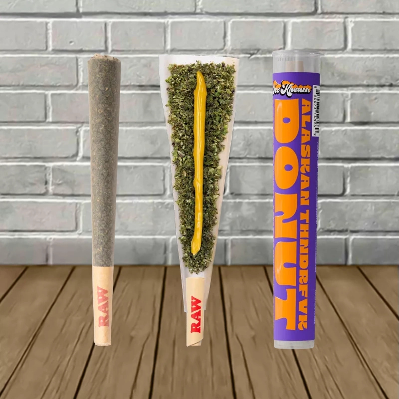Ice Kream Donuts THCa Hash Hole Preroll 2.25g-Alaskan THNDRFVK -- Sativa
