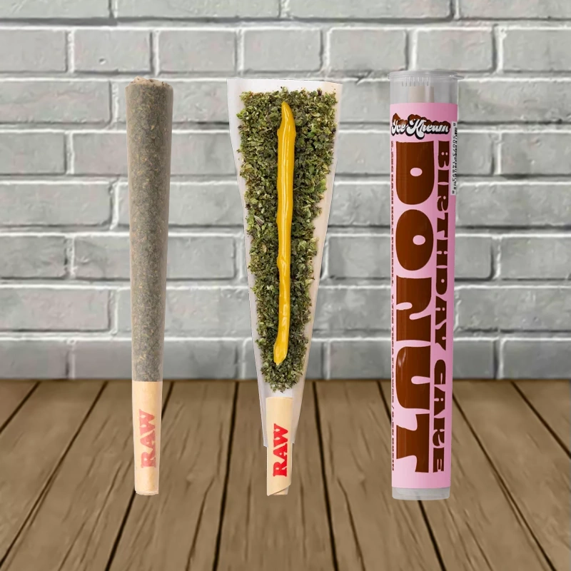 Ice Kream Donuts THCa Hash Hole Preroll 2.25g-Birthday Cake -- Hybrid