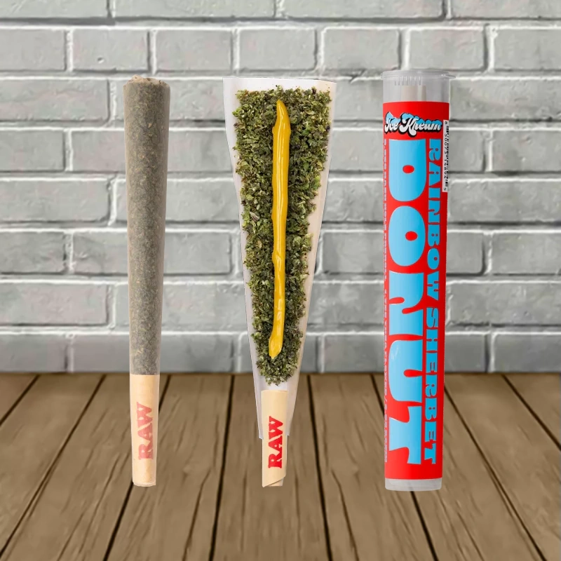 Ice Kream Donuts THCa Hash Hole Preroll 2.25g-Rainbow Sherbet -- Hybrid
