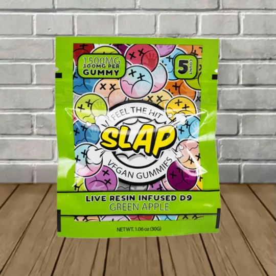Kik Kalibloom Slap Live Resin Delta-9 Gummies 1500mg-Green Apple
