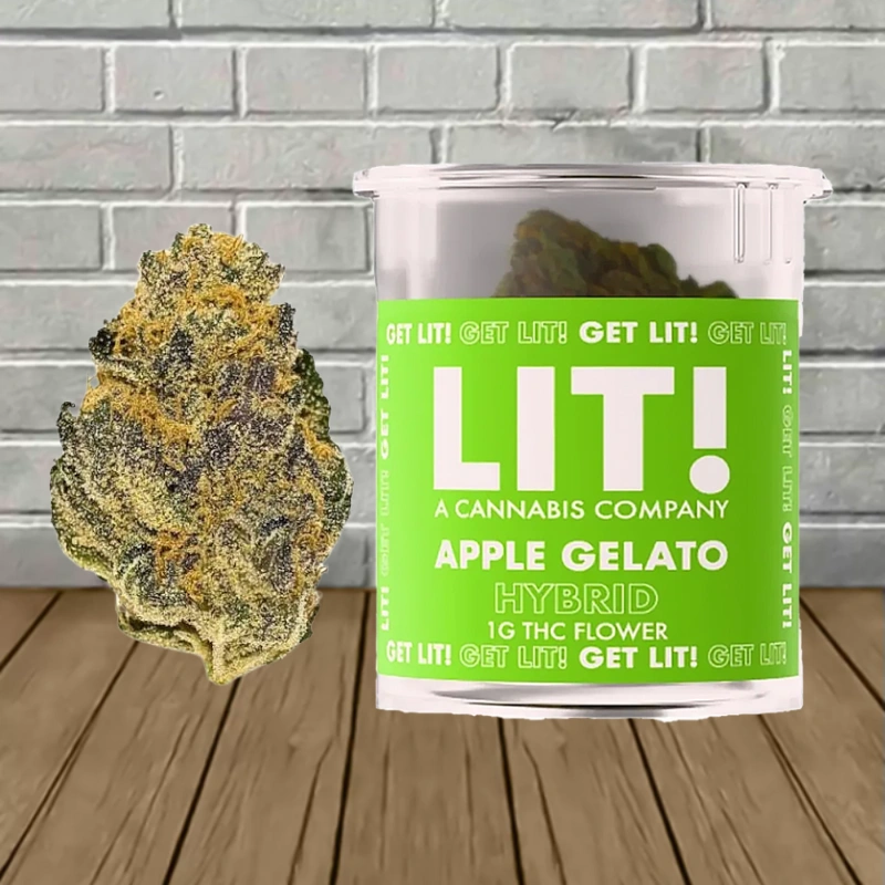 LIT! THC Blend Flower 1g-Apple Gelato -- Hybrid