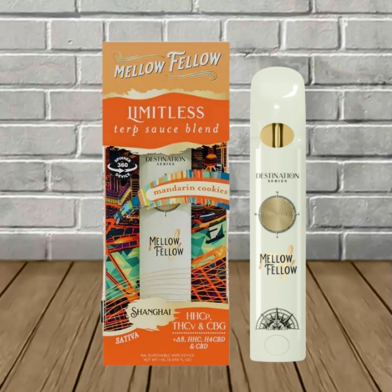 Mellow Fellow Terp Sauce THC Blend Fidget Spinner Disposable 1g-Limitless Mandarin Cookies -- Sativa -- DISPOSABLE