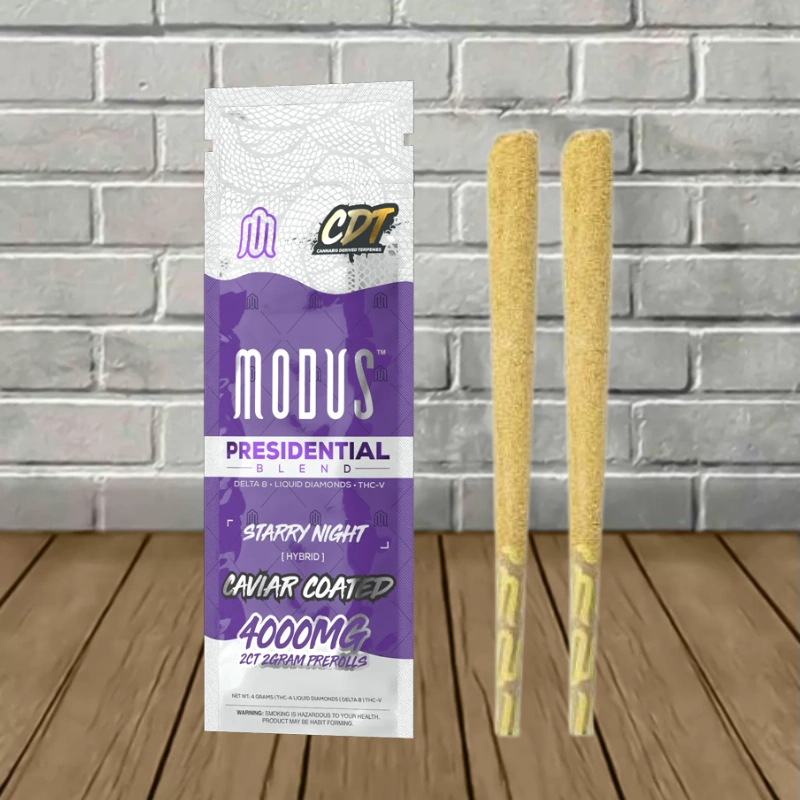 Modus Presidential Caviar Coated THC Blend Prerolls 2x2g-Starry Night -- Hybrid